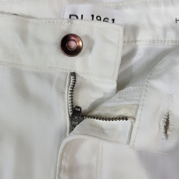 DL1961 Hepburn Wide Leg High Rise Ankle Jeans Eggshell - Picture 12 of 14